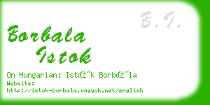 borbala istok business card